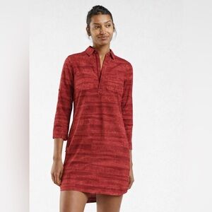 Title Nine Adventurista Dress Cusco red roll tab cover up athletic size medium